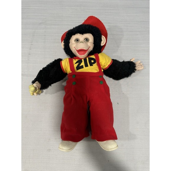 Daikin Other - Zip the Monkey Rubber Face Plush Doll 1984 Dakin‎ Fun Farm 16" Vintage ~ AS IS